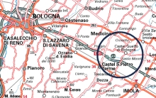 L'Azienda si trova nella campagna d'Emilia Romagna, appena fuori Castel San Pietro nella Comune di Dozza